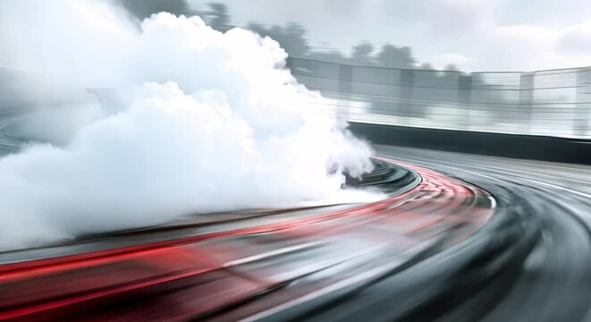 Exciting sport car race with drifting wheels on a race track. Concept Car Racing, Drifting, Sports Cars, Race Track, Excitement