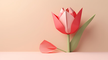 Fototapeta premium Origami Tulip