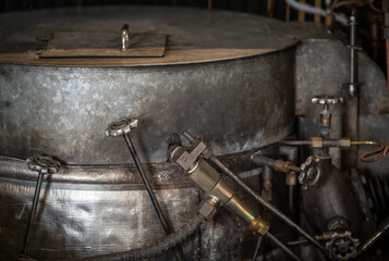 Motor of the old-timer car .