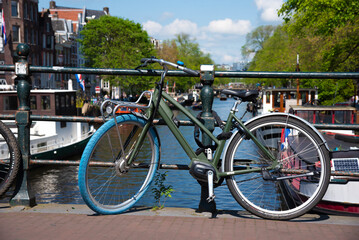 Amsterdam, capital of Netherlands, a city well known for its elaborate system of water canals