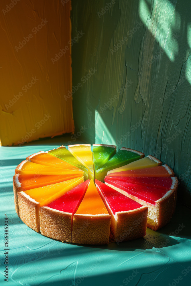 Aufkleber a pie chart that starts with small slices and gradually becomes more filled, indicating market share