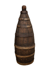 old barrel buoy on white, isolated