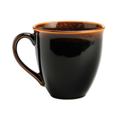 A brown ceramic mug with a smooth, glossy finish.  The mug is empty, ready to be filled with your favorite beverage.  Perfect for showcasing coffee, tea, or other hot drinks.