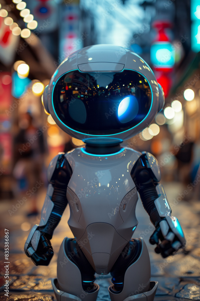 Poster a visual of an ai-powered chatbot assisting customers on a digital platform,