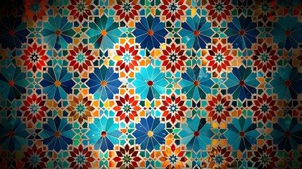 pattern, seamless, flower, floral, wallpaper, design, ornament, decoration, art, texture, vector, illustration, mosaic, tile, vintage, decor, nature, morocco, arabic, color, flowers, textile, geometri