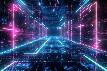 background of cyber ai cyberspace technology web futuristic background illustration digital design.