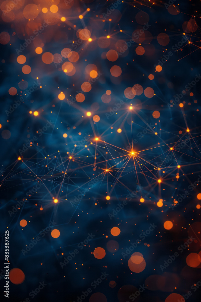 Poster an illustration of a business network with multiple branches connected via cloud services,