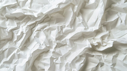 Wrinkled white paper with high resolution, perfect for backgrounds and overlays