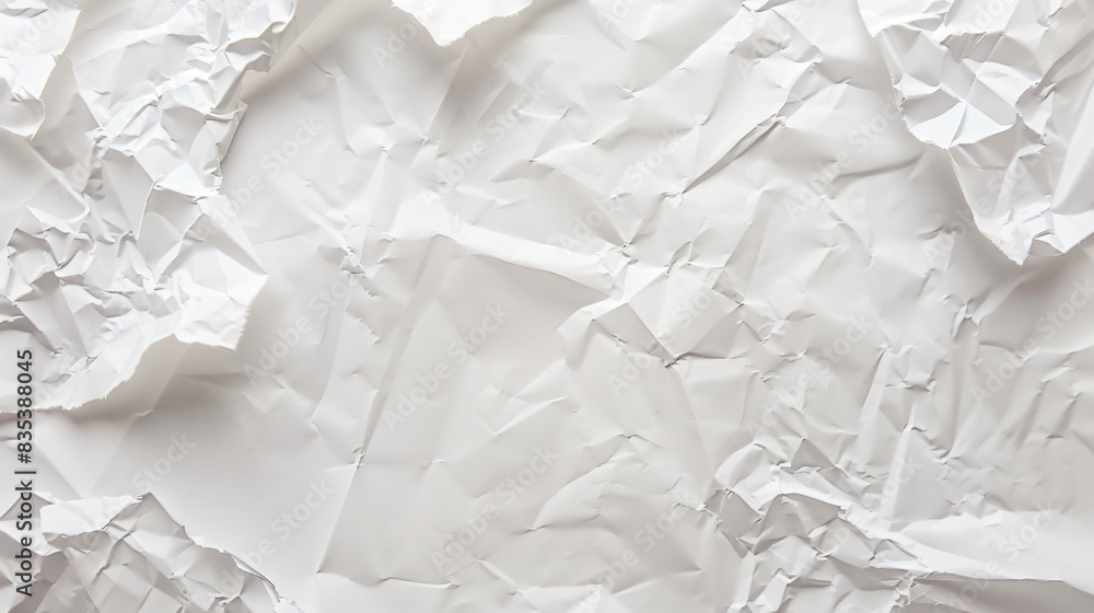 Aufkleber abstract white crumpled paper texture for creative design backdrop