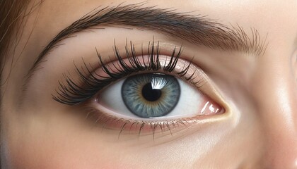 female observing eye