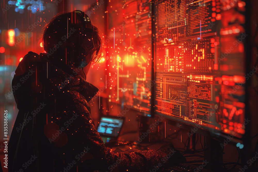 Poster an illustration of a person updating their software to prevent security vulnerabilities,