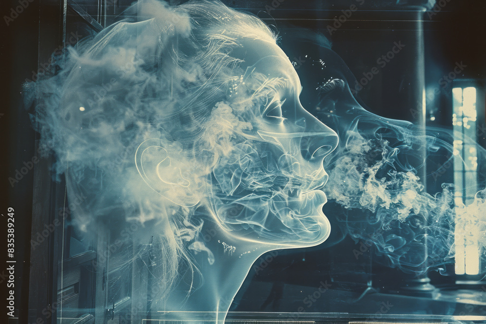Poster an animation of deep breathing exercises, with visual cues to inhale and exhale slowly,