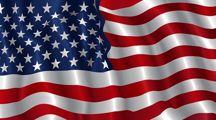 Obraz premium flag, usa, america, united states, symbol, us, stars, red, united, states, stripes, star, blue, national, country, white, waving, nation, american flag, patriotism, banner, wind, button, freedom, wave