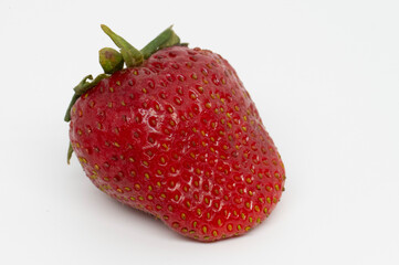 Closeup of Strawberry with White Background