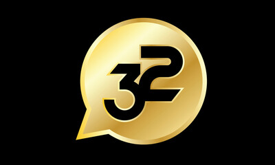 Number 3D Gold Logo Circle Triangle Modern