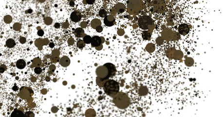 Mesmeric Moments: Mesmeric 3D Illustration Depicting Mesmerizing gold Confetti