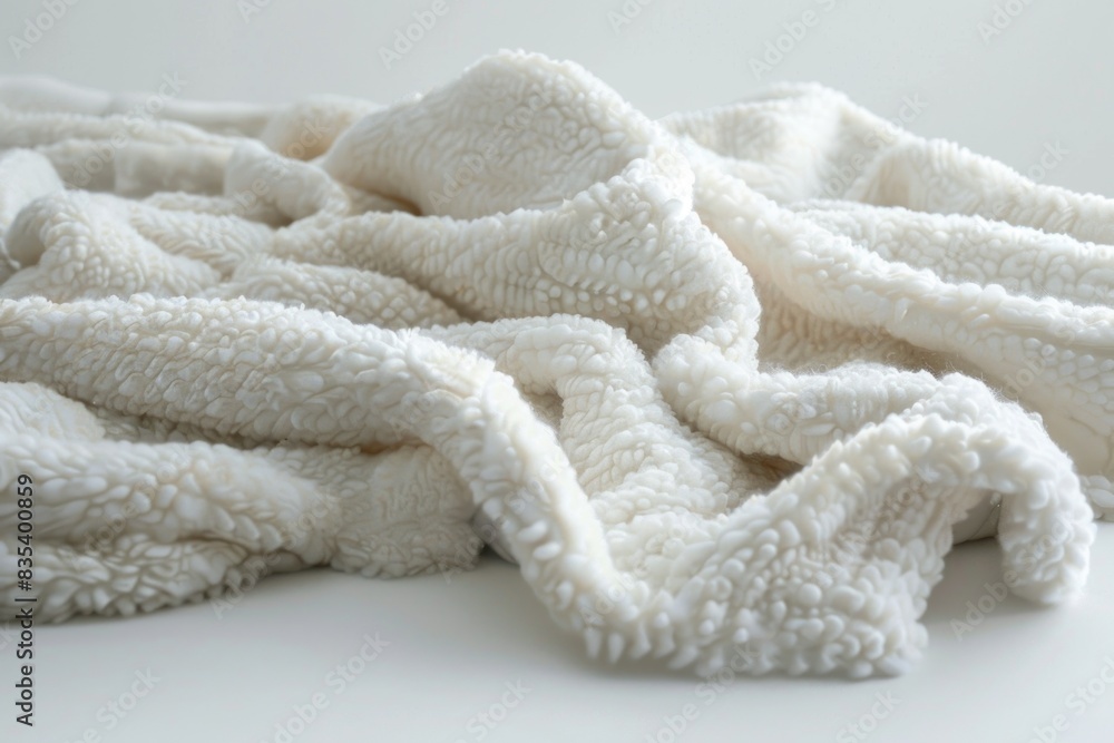 Poster a stack of clean white towels resting on a table