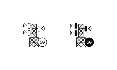 Antenna icons vector stock ilustration.
