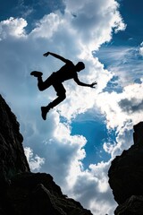A person performing an aerial stunt on a skateboard, great for action or sports-themed images