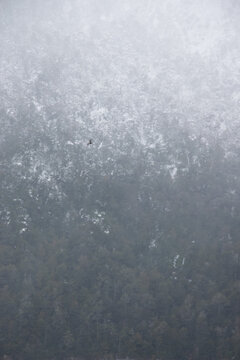 Andes Mountains in Winter Covered in Snow