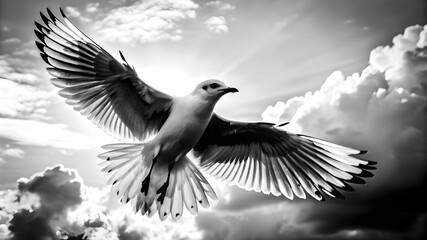 Obraz premium beautiful bird flying in the air