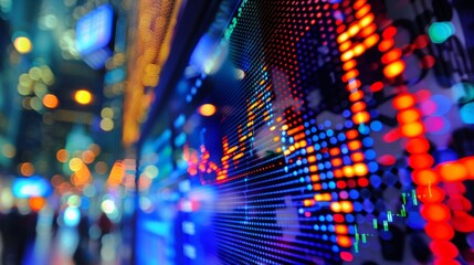 Various hues of bright and vibrant lights illuminating a wall with a dazzling display of colors.