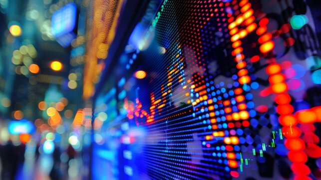 Various hues of bright and vibrant lights illuminating a wall with a dazzling display of colors.