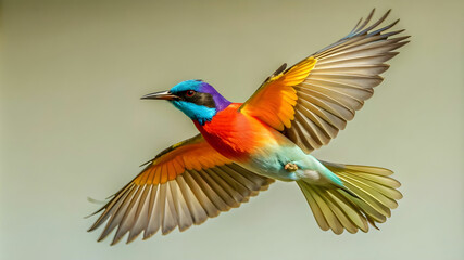 Fototapeta premium beautiful bird flying in the air