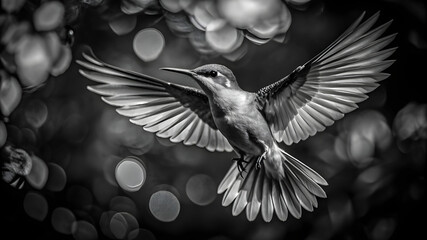 beautiful bird flying in the air