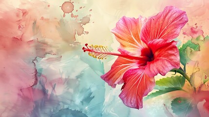 watercolor, leaf, botanical, floral, flower, background, wallpaper, abstract, art, illustration, design, nature, pink, invitation, vintage, decoration, pattern, texture, plant, spring, gold, graphic, 