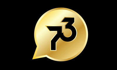 Number 3D Gold Logo Circle Triangle Modern