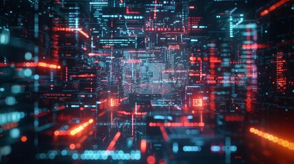 Fototapeta premium Immerse yourself in the digital realm with captivating visuals showcasing the strength and protection offered by privacycentric networks