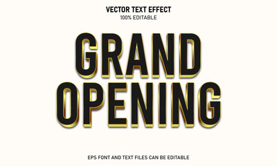 Grand opening editable text effect