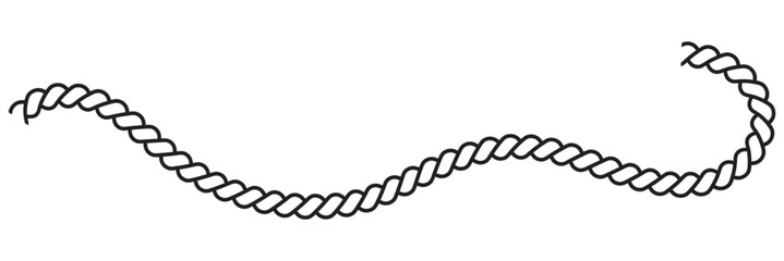 Sticker realistic nautical break rope icon design vector