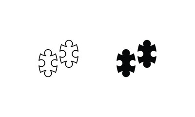 Puzzle Pieces icon vector stock illustration