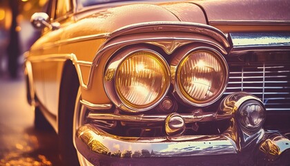 Headlight lamp vintage classic car - vintage effect style pictures