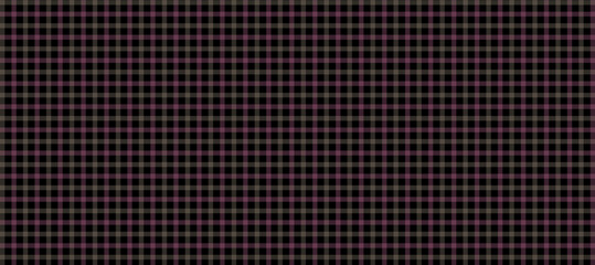Pink and beige plaid fabric texture in the black background