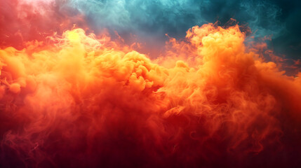 Fototapeta premium warm colorful smoke and fog, high contrast background texture