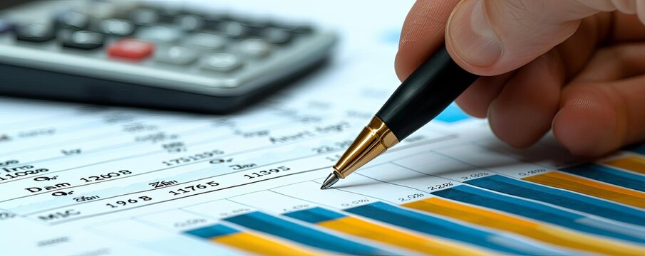 Accountant preparing financial reports for Independence Day charity events