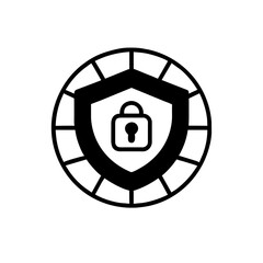 Cybersecurity icon AI Generated