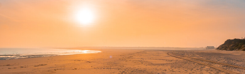 Beautiful Dutch beach in spring 