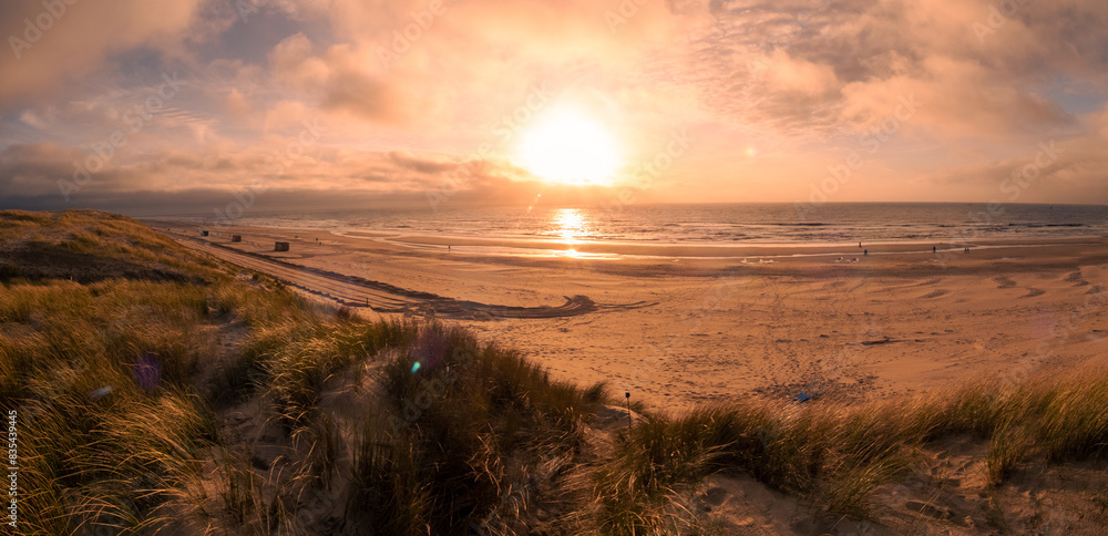 Wall mural beautiful coastline of the nordic sea in the netherlands