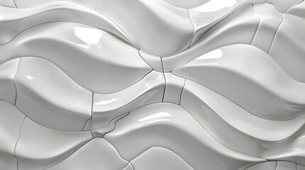 Elegant monochrome white seamless wave texture pattern background for design projects