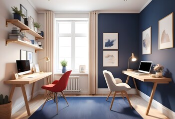 Photo modern style conceptual interior room 3d illustration