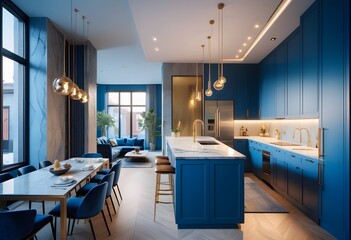 Photo modern style conceptual interior room 3d illustration