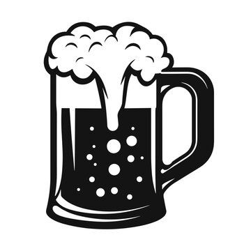 recommend clip art: Simple, monochromatic beer mug icon.