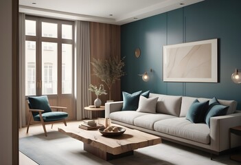 Photo modern style conceptual interior room 3d illustration