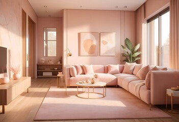 Photo modern style conceptual interior room 3d illustration