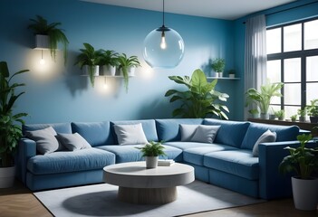 Photo modern style conceptual interior room 3d illustration
