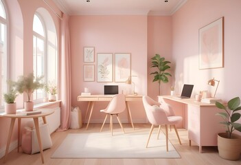 Photo modern style conceptual interior room 3d illustration